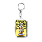 ゴルフバカイラストレーター野村タケオのNOM SHOPの食べてもいいのでしょうか？　イエロー Acrylic Key Chain