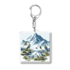 アミュペンのたくさんの美しい鳥たち Acrylic Key Chain