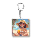 Chama's shopのビーチガール Acrylic Key Chain