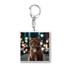 AI Design Labの勇敢な猫 Acrylic Key Chain