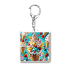 noBuのソフトクリームのアイスクリーム Acrylic Key Chain