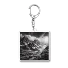 yohiti193の（モノクロ写真風）山間の戦場のジオラマ③ Acrylic Key Chain