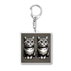 Putting love into animals.shopの双子座の猫 Acrylic Key Chain