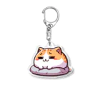 @猫グッズ製作所のかわいい猫のおちまるくん Acrylic Key Chain