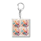 Mellow-Skyの綺麗なお花柄 Acrylic Key Chain