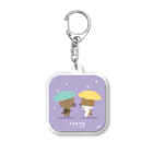 KIJISHIRO'S FACTORYの梅雨の時期に散歩しているキジシロ工場長 Acrylic Key Chain