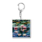 AQUAMETAVERSEの睡蓮と金魚和やかな風景　なでしこ1478 Acrylic Key Chain