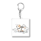 ganeshaのかわいい犬のバックグラウン Acrylic Key Chain