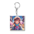 そこら辺の田中の春の冒険する女の子 Acrylic Key Chain