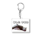 ねこはっぴきの怠惰なねこ（おでぶver.） Acrylic Key Chain