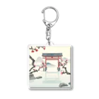 JoyfulMomentsCraftsの桜と鳥居　ー Cherry Blossoms and Torii ー Acrylic Key Chain