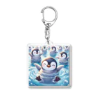 aoharu2005の笑顔で泳ぐペンギン Acrylic Key Chain