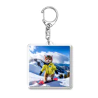 ikasumikoboのスノボ猫 Acrylic Key Chain