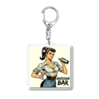 AMERICAN BARのアメコミ風バーテンダー Acrylic Key Chain