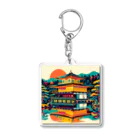 テクノ浮世絵の金閣寺の光彩 Acrylic Key Chain