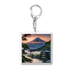 みんな自由の翼の日本の富士山 Acrylic Key Chain