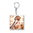 かるるんショップの桜と新人歌手と　 Acrylic Key Chain