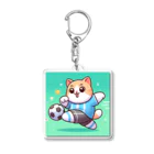 statham2865のシュートをする猫 Acrylic Key Chain