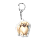 paw-pawの笑顔のペキニーズ Acrylic Key Chain