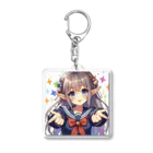 aaammmamのエルフ　美少女　セーラー服　アイドル Acrylic Key Chain