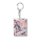 as -AIイラスト- の桜と龍 Acrylic Key Chain