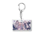 as -AIイラスト- の楽しそうなパンダの4人組 Acrylic Key Chain