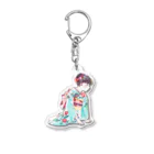 塩胡椒の着物の女の子 Acrylic Key Chain