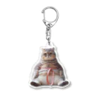 zatto_00のダイエット中の猫 Acrylic Key Chain