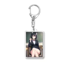 ネコ耳 SHOPのかわいいネコ耳スーツ女子のグッズ Acrylic Key Chain