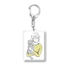 ツバメイラスト企画の猫と私 Acrylic Key Chain