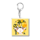 SHOP 琥珀糖のまみのおはなちゃん黄 Acrylic Key Chain