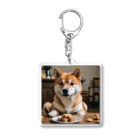 jaguar3の餌に手が出そうな柴犬 Acrylic Key Chain