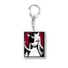 momonekokoの白蛇と獣耳の女性 Acrylic Key Chain