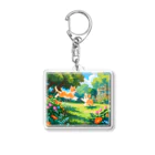 chibi_hikariのGrassPlay Kitties Acrylic Key Chain