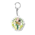 hataokaの制服脱ぎたい　八戸由井誕生花イラスト Acrylic Key Chain