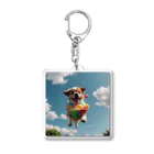 pezupezuの空飛ぶワンダフル犬 Acrylic Key Chain