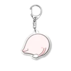 しらたまちゃんSHOPu〜🐽の横たわりお尻しらたまちゃん アクリルキーホルダー