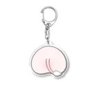 しらたまちゃんSHOPu〜🐽の桃尻しらたまちゃん アクリルキーホルダー