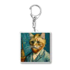 frogsystemの猫が描いた自画像 Acrylic Key Chain