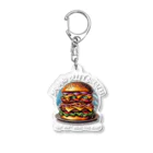 kazu_gのあなたを満足させるバーガーを!（濃色用） Acrylic Key Chain