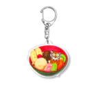 segasworksのクリームあんみつとトラちゃん Acrylic Key Chain