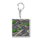 ft141104の「都会の信号 道路マップ」 Acrylic Key Chain