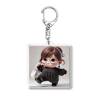 damo_tama shopのお金持ちベイビーだもこ Acrylic Key Chain