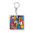 8890のポップアート Acrylic Key Chain