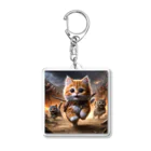 もふもふ日本史のねこ、走る Acrylic Key Chain