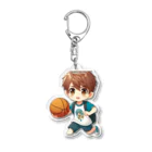 可愛い男の子イラスト販売所　By,keicyanの男の子　中学1年生　バスケットボール部 Acrylic Key Chain