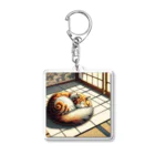 EIKATSU（和風テイスト）の猫又の昼寝 No3 Acrylic Key Chain