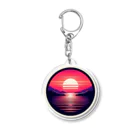 psychedelic mountainのsun set Acrylic Key Chain