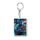 NyaoTokyoの解体屋・クラッシャー「マーティン」猫 SF サイバーパンク Acrylic Key Chain