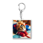 frogsystemのコスプレデビューする猫 Acrylic Key Chain